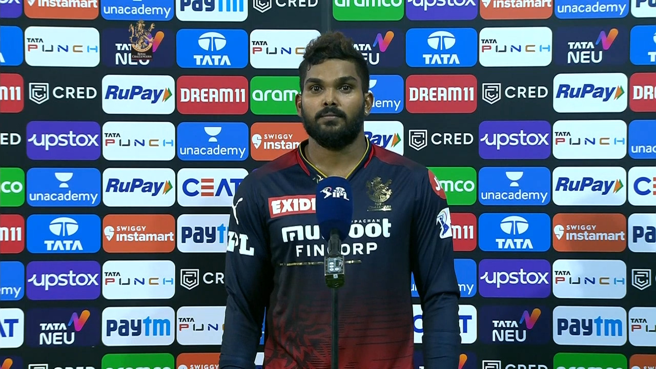 M06: RCB vs KKR – Wanindu Hasaranga Interview background
