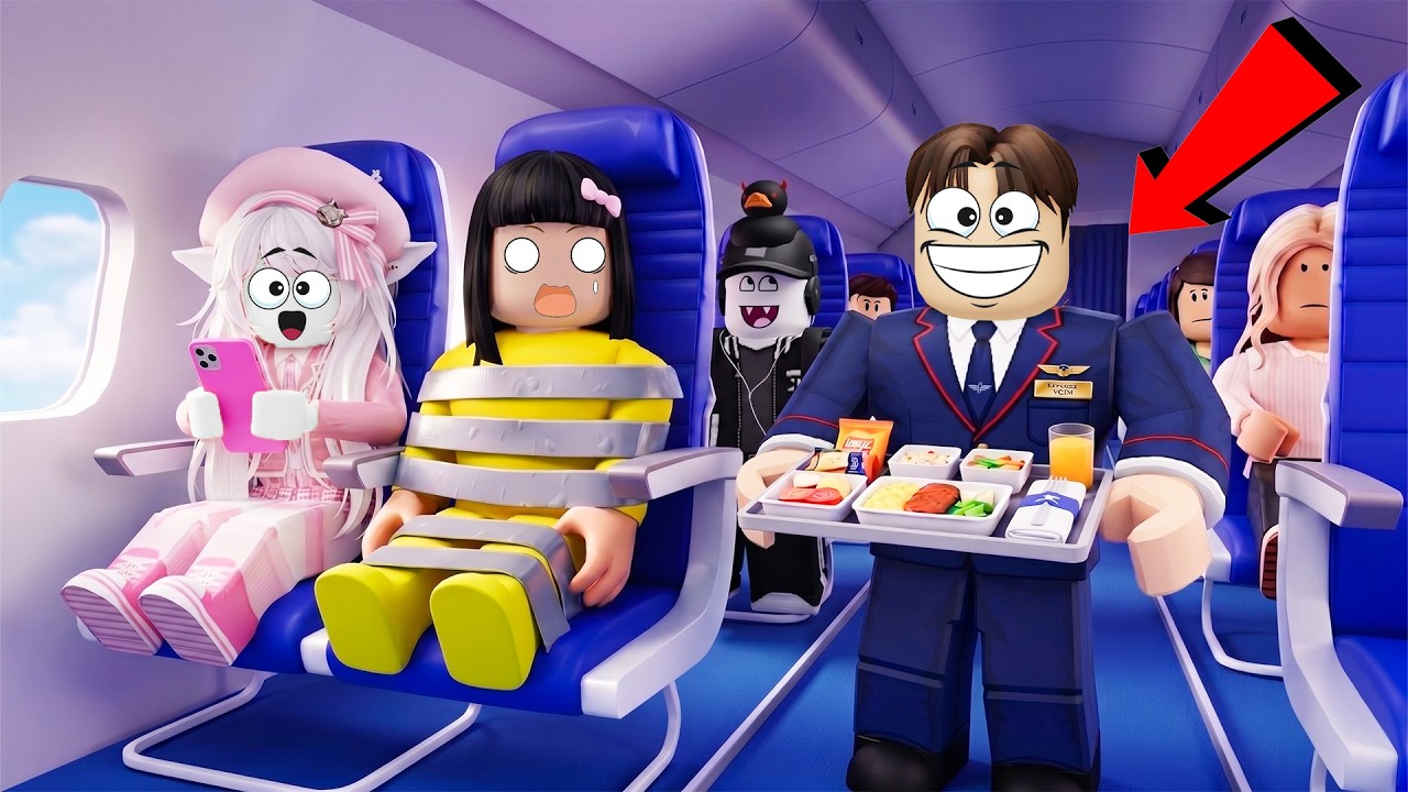 Yuta Mio dan Baby Celine Bekerja Menjadi Pramugari Pesawat Yang Seru! | ROBLOX