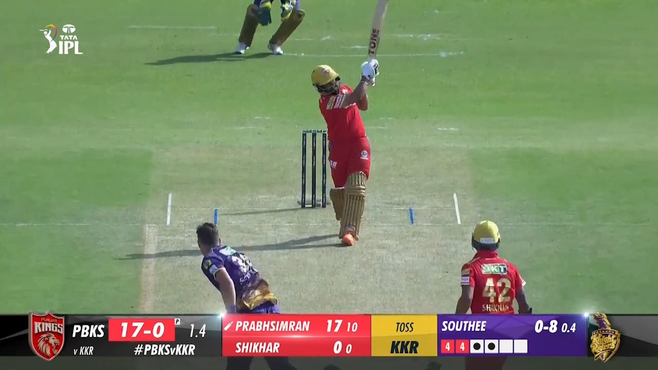 M02: PBKS vs KKR – Simran Singh Six
