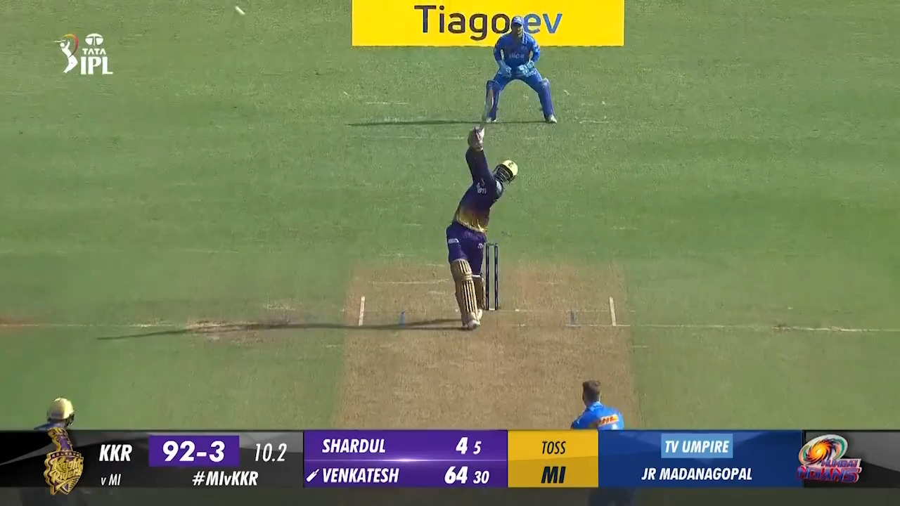M22: MI vs KKR – Venkatesh Iyer Six background