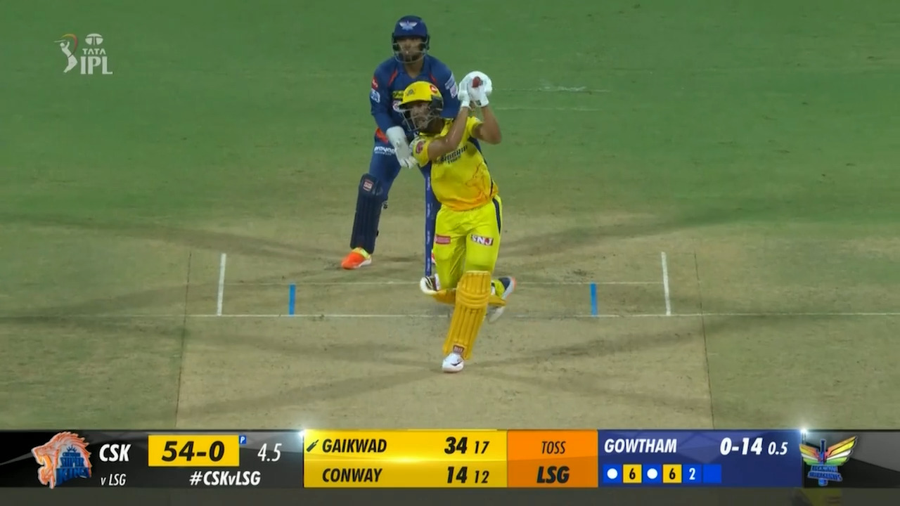 M06: CSK vs LSG – Ruturaj Gaikwad Six