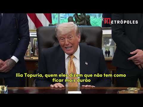 Ao lado de Alex Poatan, Trump anuncia UFC na Casa Branca: veja o momento background