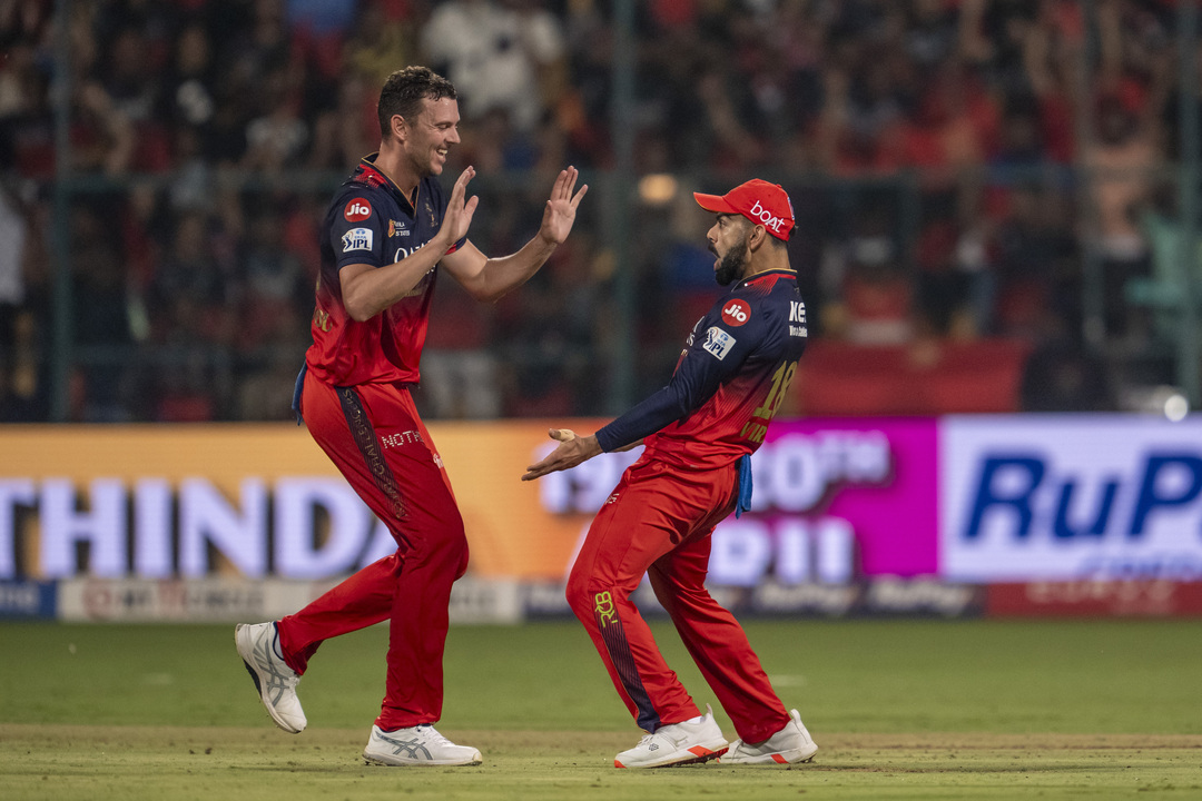 Josh Hazlewood breathes fire with an exceptional spell of 3/14 background