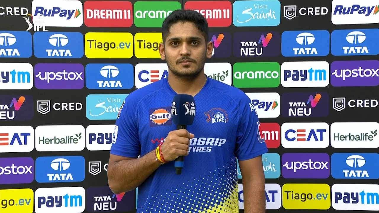 M12: MI vs CSK – Tushar Deshpande Interview background