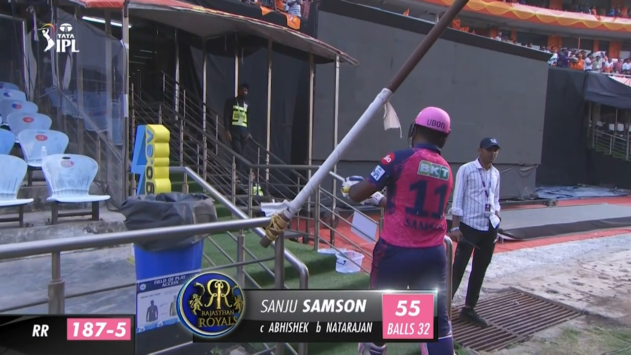 M04: SRH vs RR – Sanju Samson Wicket background