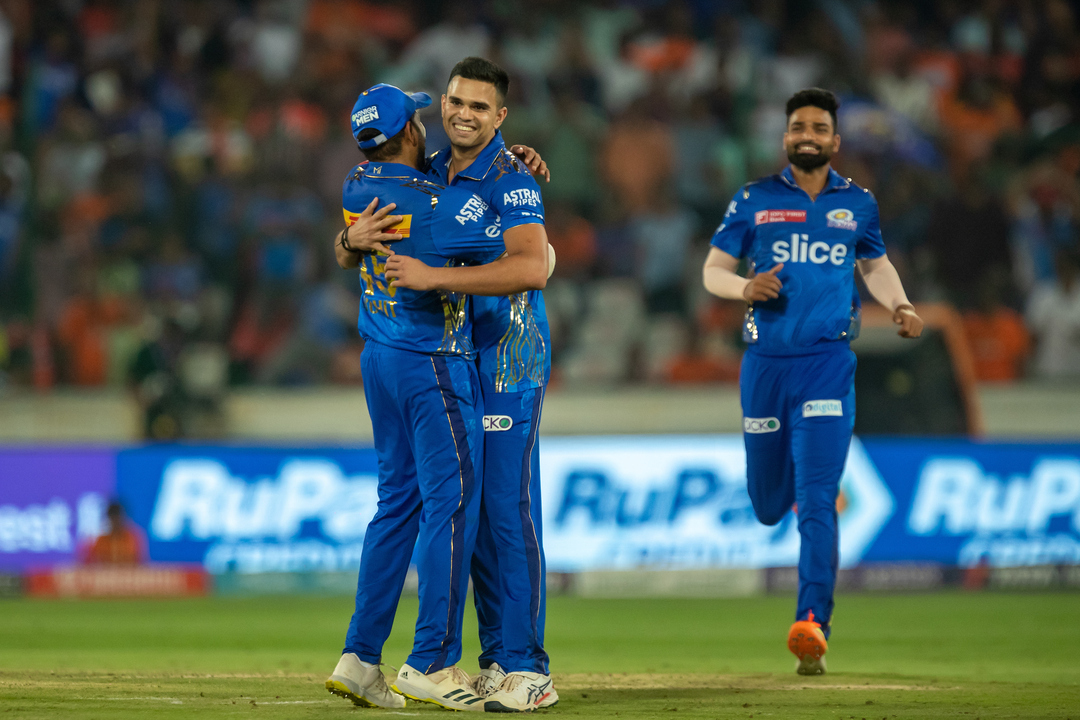 Off the mark: Arjun Tendulkar's maiden IPL wicket
