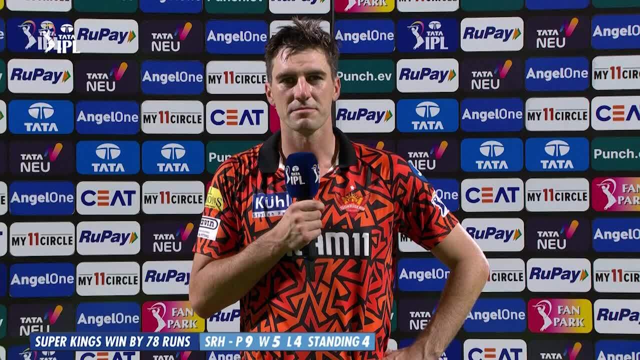 M46: CSK vs SRH – Pat Cummins Interview background