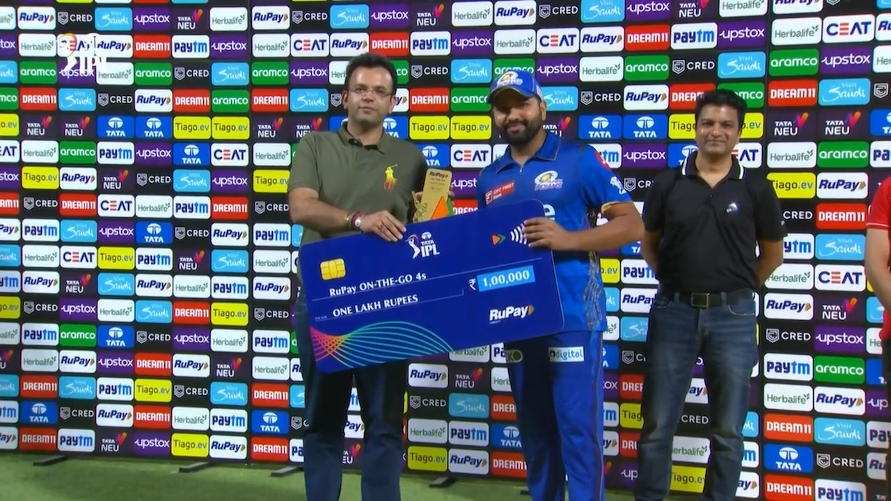 M16: DC vs MI – RuPay On-The-Go 4s of the Match – Rohit Sharma