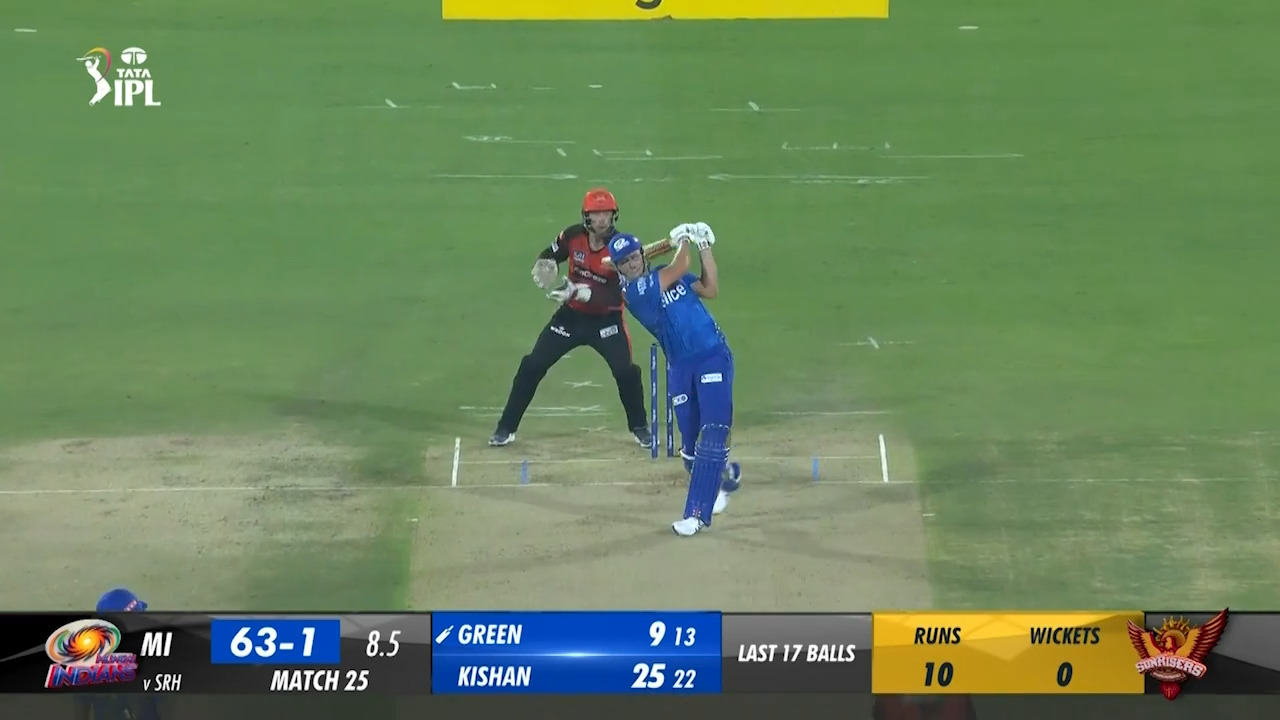 M25: SRH vs MI – Cameron Green Six