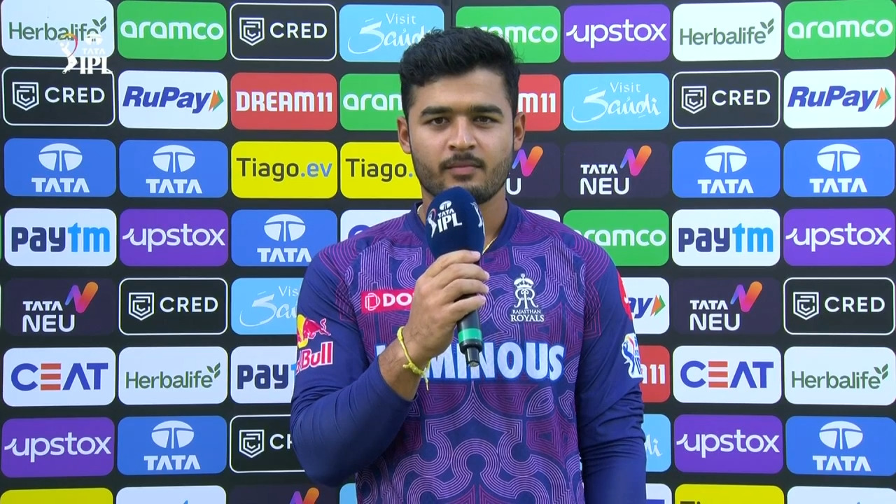 M48: RR vs GT – Riyan Parag Interview background