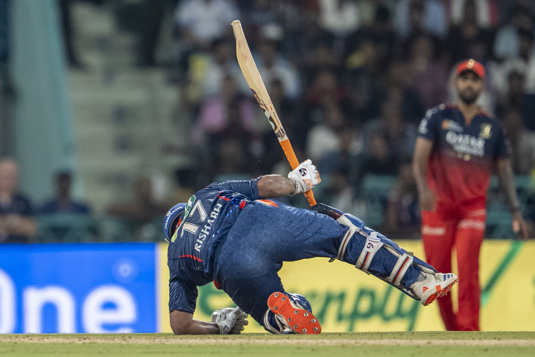 Reach it if you can: Rishabh Pant's mini somersault inside the crease