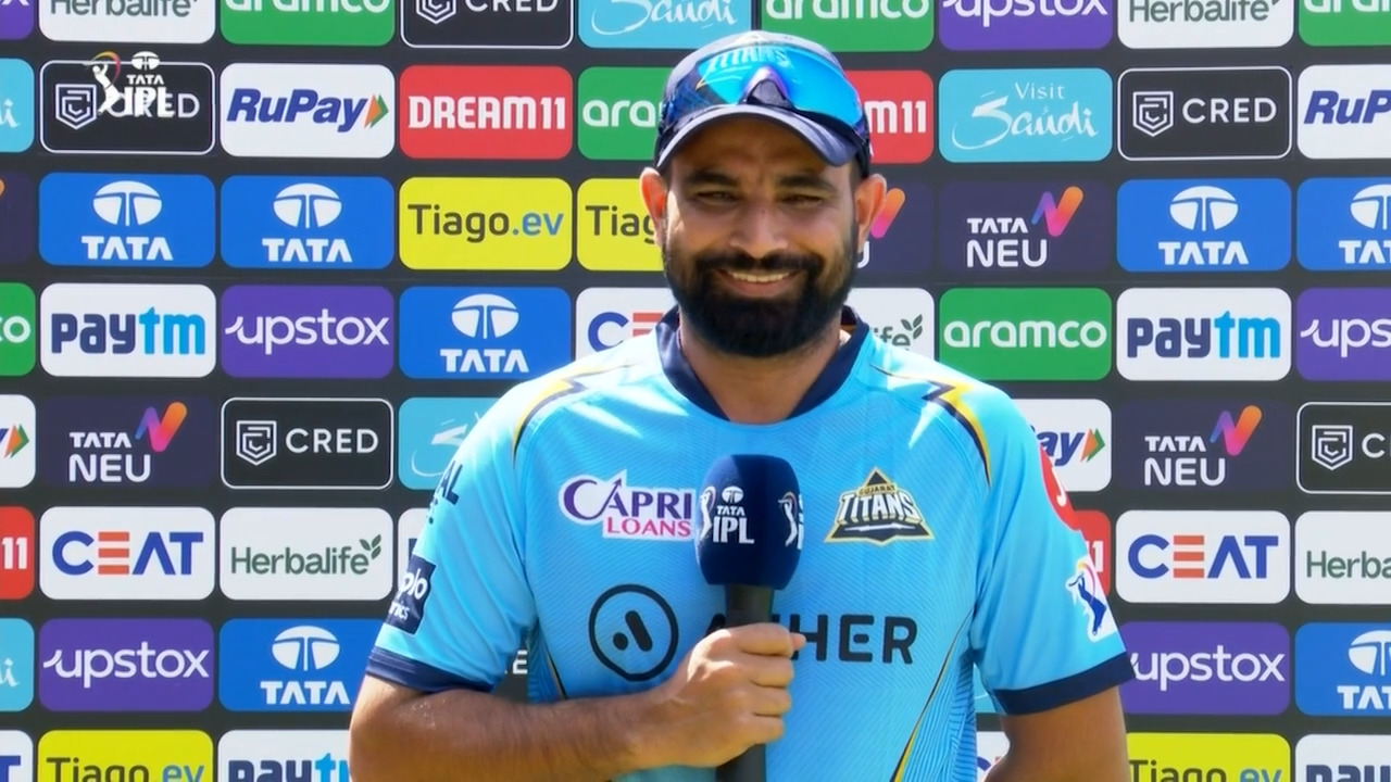 M30: LSG vs GT – Mohammad Shami Interview background