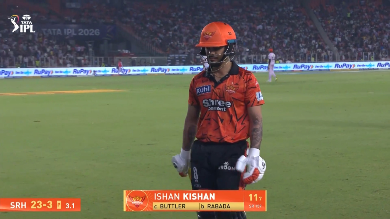 IPL 2026 M56: GT vs SRH - Ishan Kishan Wicket