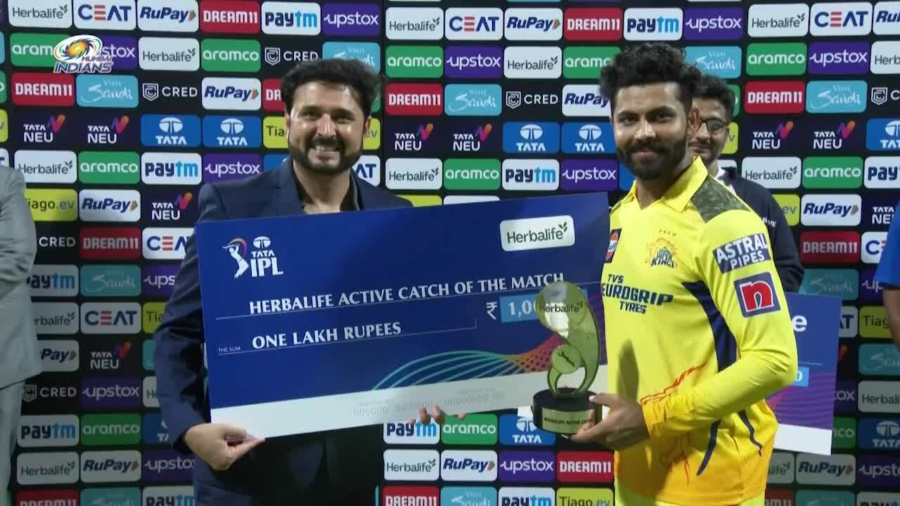 M12: MI vs CSK – Herbalife Active Catch of the Match – Ravindra Jadeja