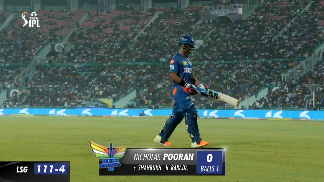 M21: LSG vs PBKS – Nicholas Pooran Wicket