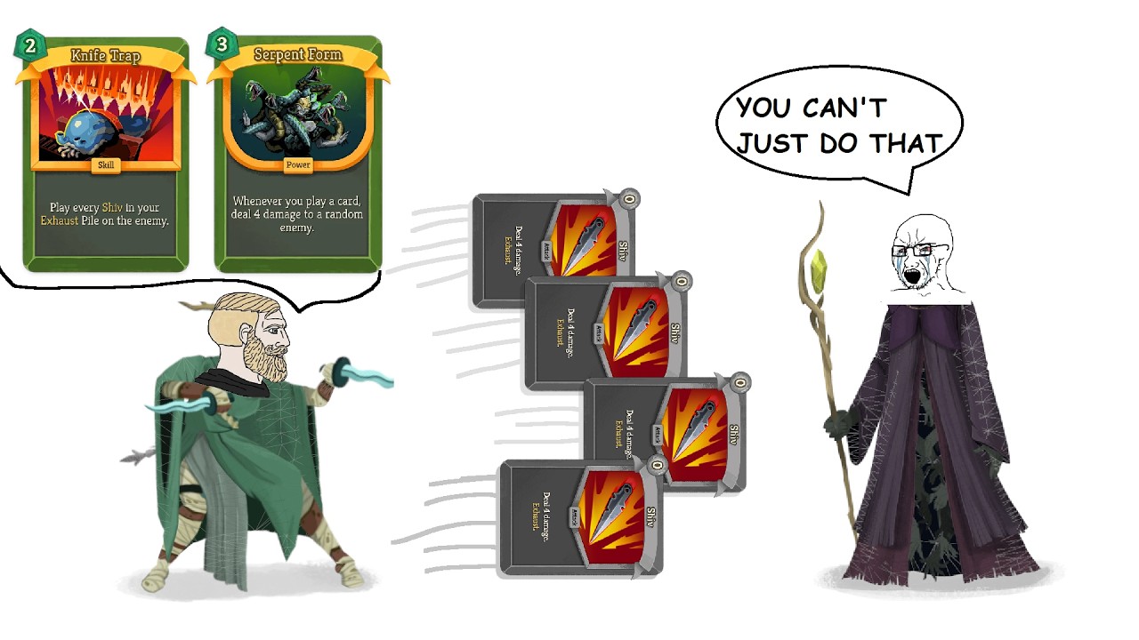 I defeated the Queen with infinite shivs in Slay the Spire 2!!