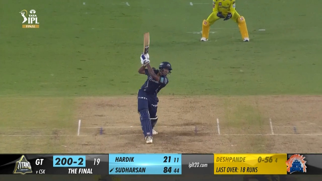 Final: CSK vs GT – Sai Sudharsan Six