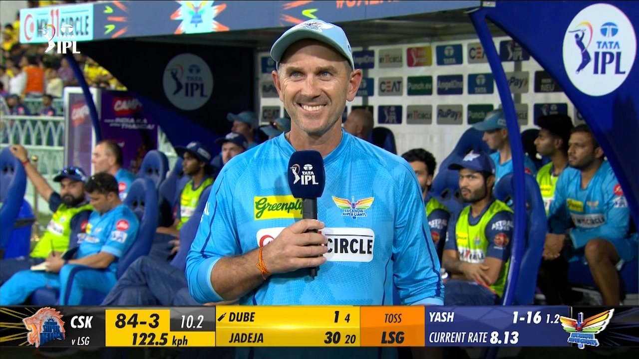 M34: LSG vs CSK – Justin Langer Interview background