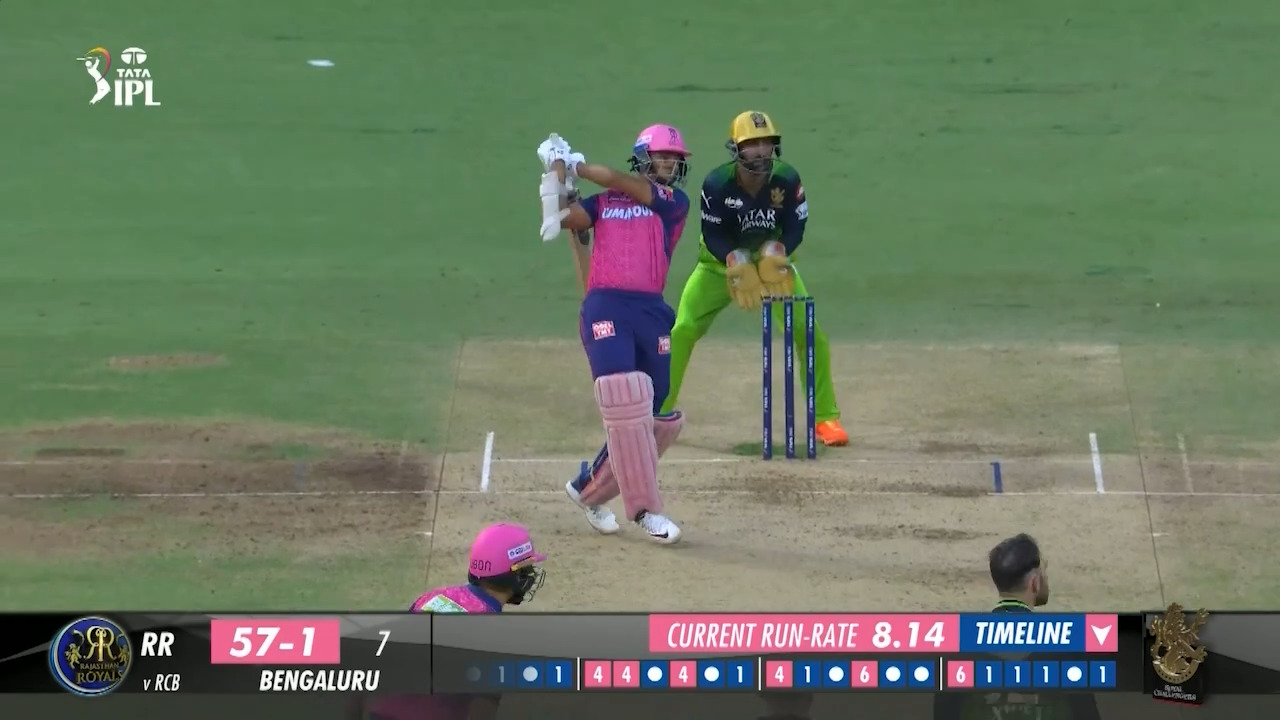 M32: RCB vs RR – Yashasvi Jaiswal Six