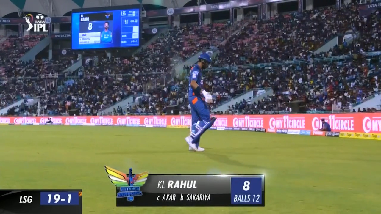 M03: LSG vs DC – KL Rahul Wicket background