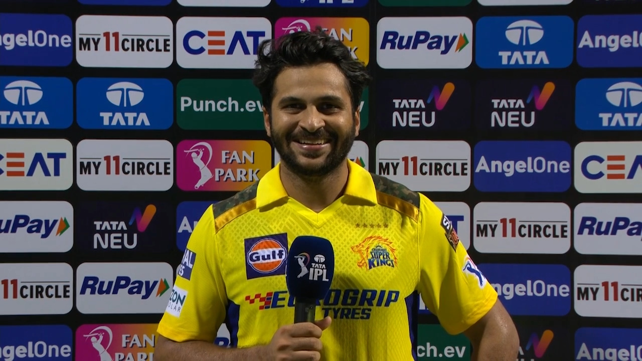 M29: MI vs CSK – Shardul Thakur Interview background