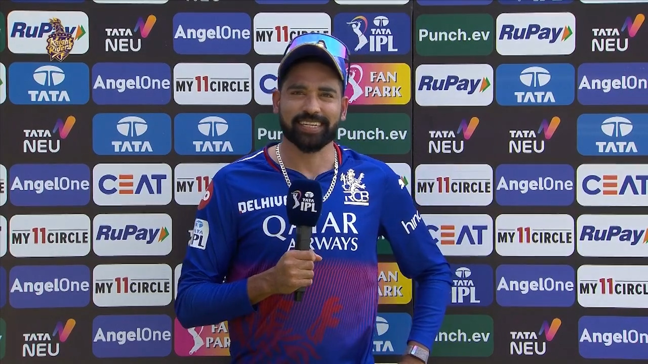M36: KKR vs RCB – Mohammed Siraj Interview
