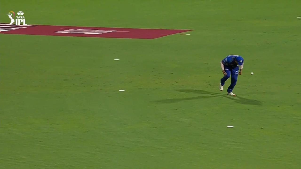 In & Out! Rohit drops a sitter