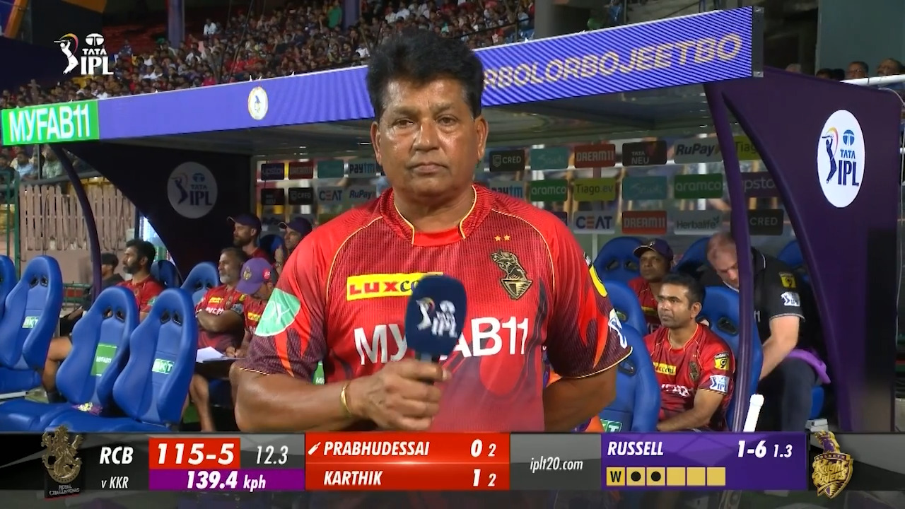 M36: RCB vs KKR – Chandrakant Pandit Interview background