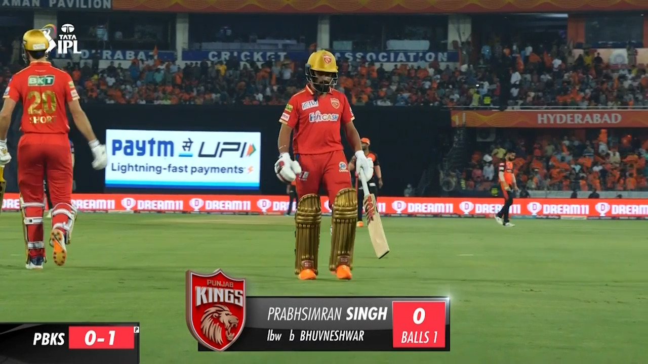 M14: SRH vs PBKS – Simran Singh Wicket
