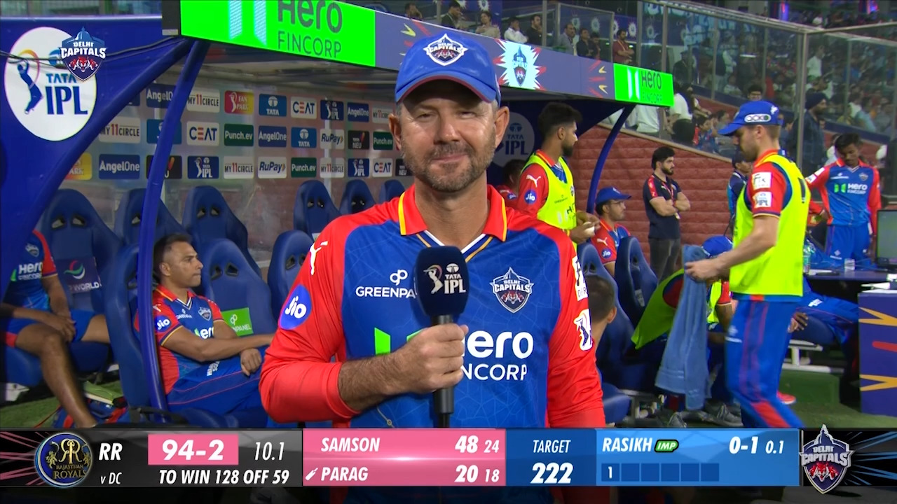 M56: DC vs RR – Ricky Ponting Interview