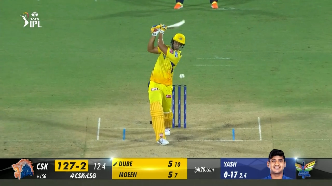 M06: CSK vs LSG – Shivam Dube Six
