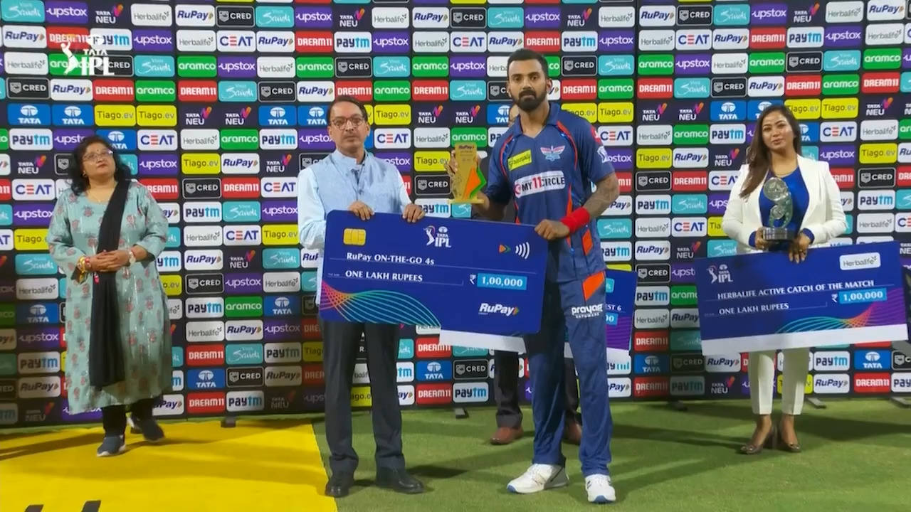 M30: LSG vs GT – RuPay On-The-Go 4s of the Match – K L Rahul