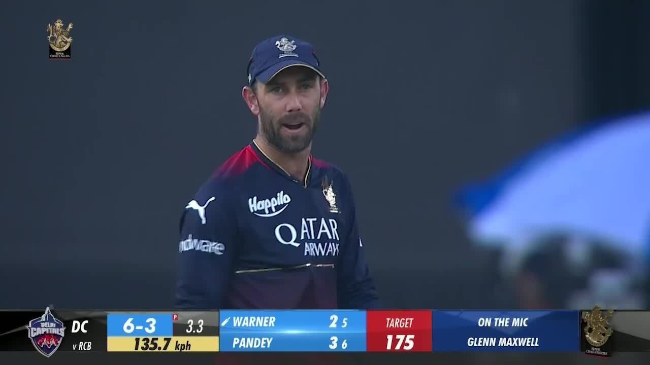 M20: RCB vs DC – On the mic: Glenn Maxwell