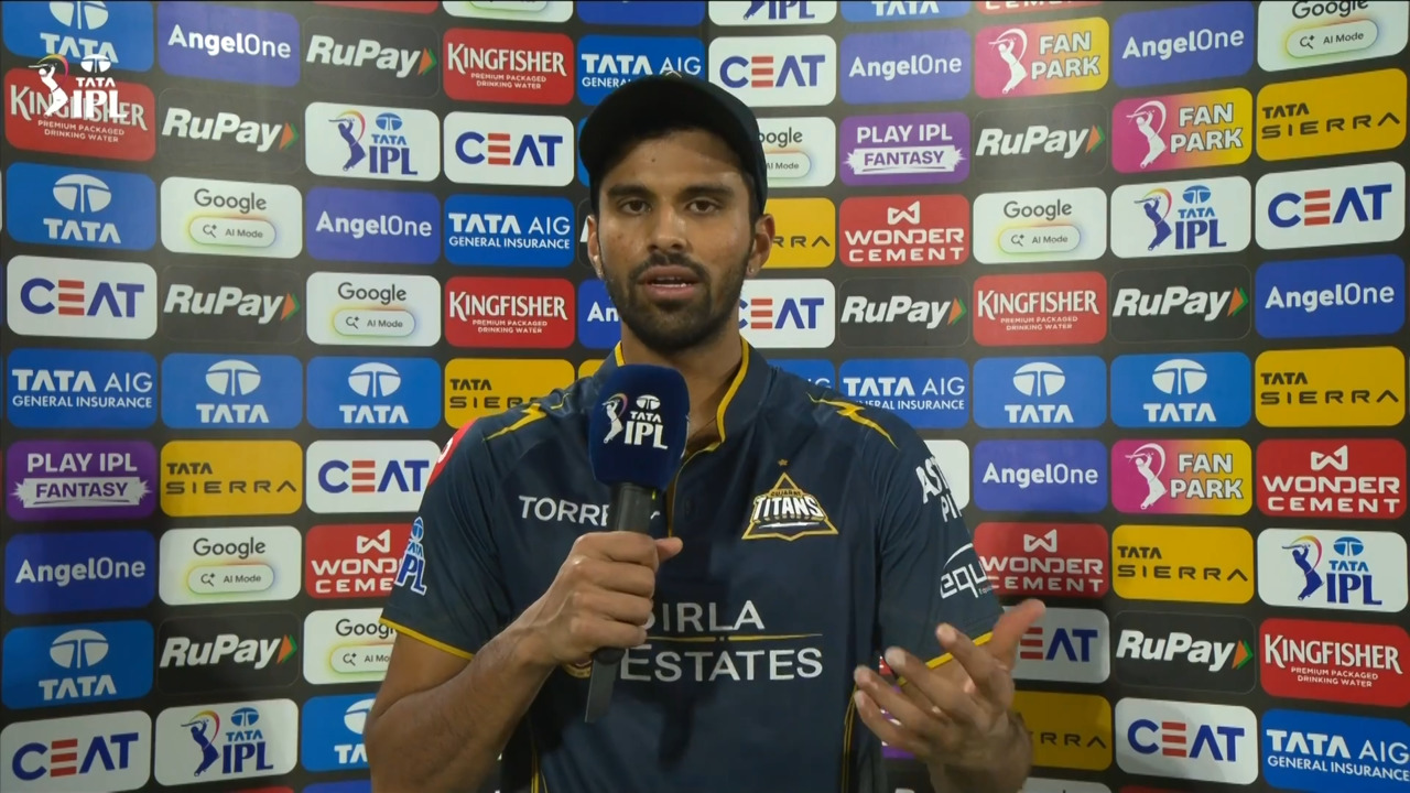 IPL 2026 M14: DC vs GT - Washington Sundar Interview background