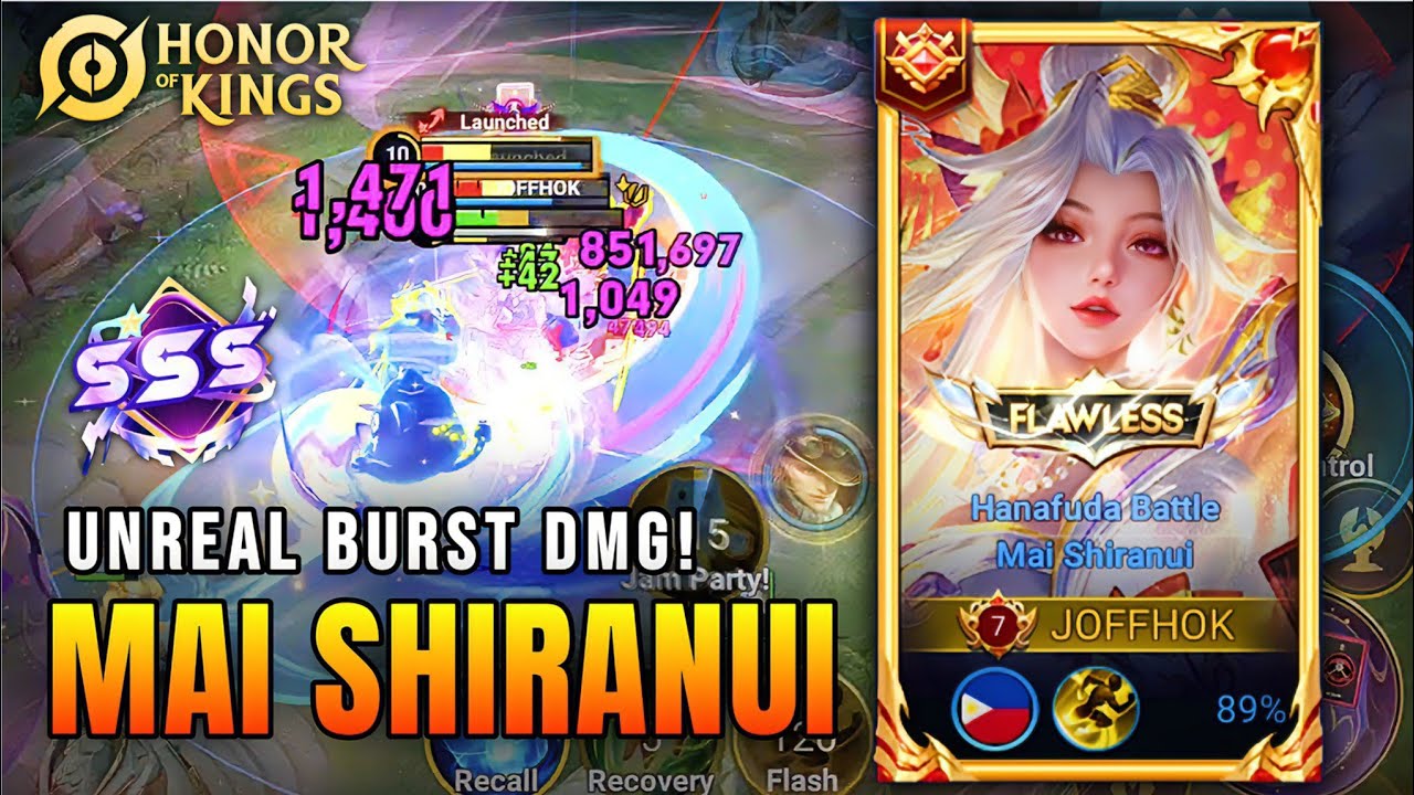 Unreal Burst Damage! Mai Shiranui Legendary Gameplay in Honor of Kings