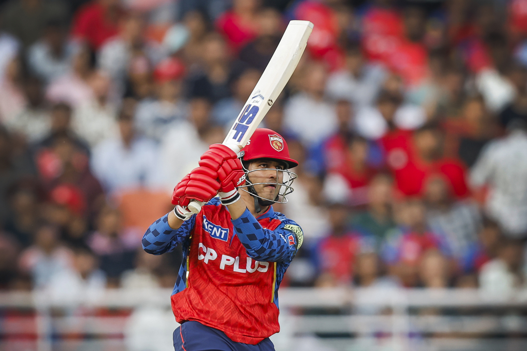 Priyansh Arya goes 6, 6, 4, 4 to reach his FIFTY