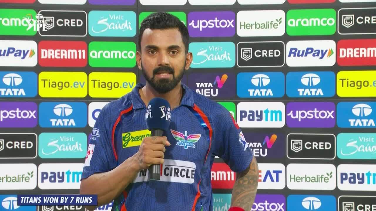 M30: LSG vs GT – K L Rahul Interview background