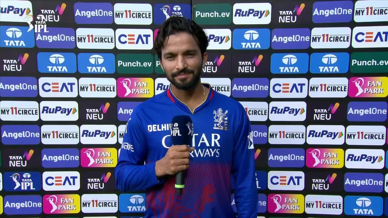 M30: RCB vs SRH – Rajat Patidar Interview background
