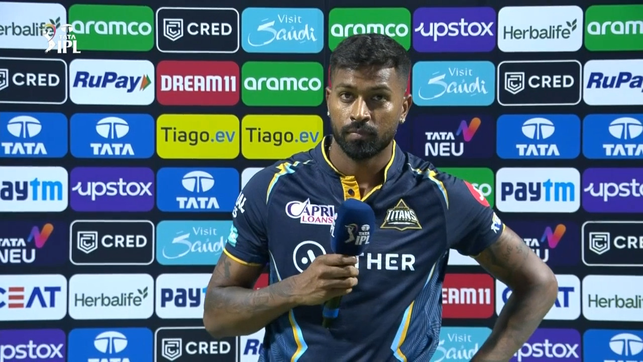 M57: MI vs GT – Hardik Pandya Interview background