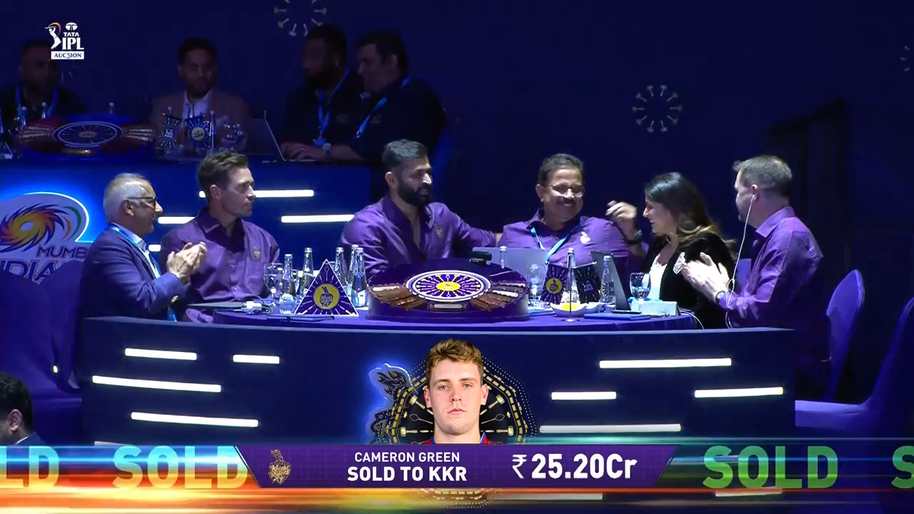 HISTORIC INR 25.20 Cr. bid! Cameron Green is most expensive overseas player ever at TATA IPL Auction background