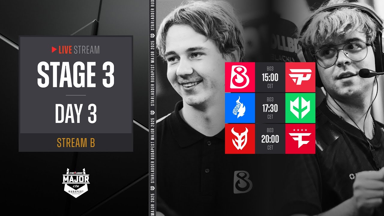 English Stream B | StarLadder Budapest Major 2025 - Stage 3 - Day 3
