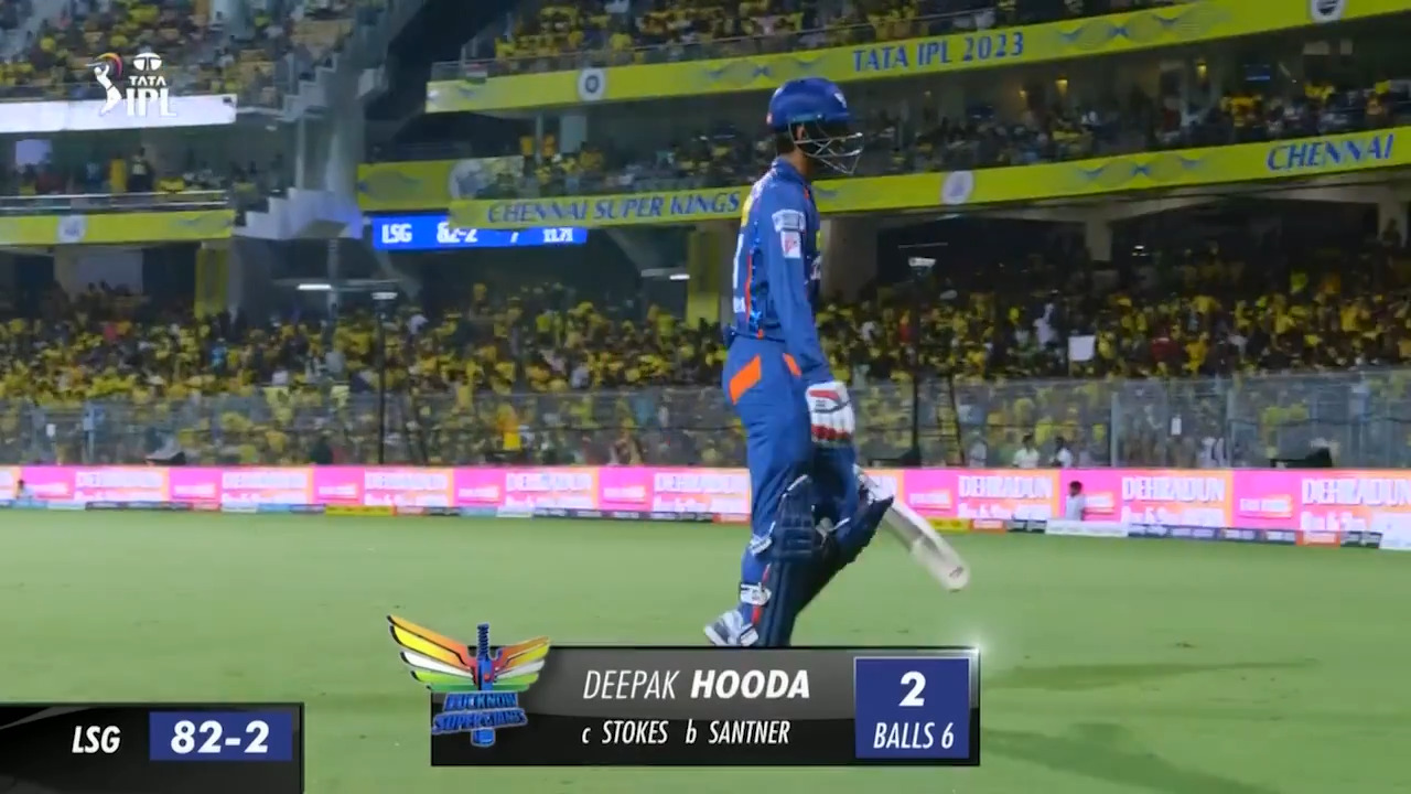 M06: CSK vs LSG – Deepak Hooda Wicket