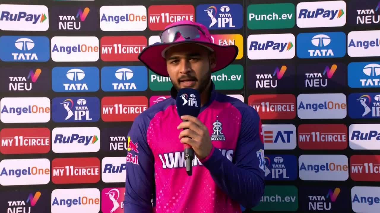 M04: RR vs LSG – Riyan Parag Interview background