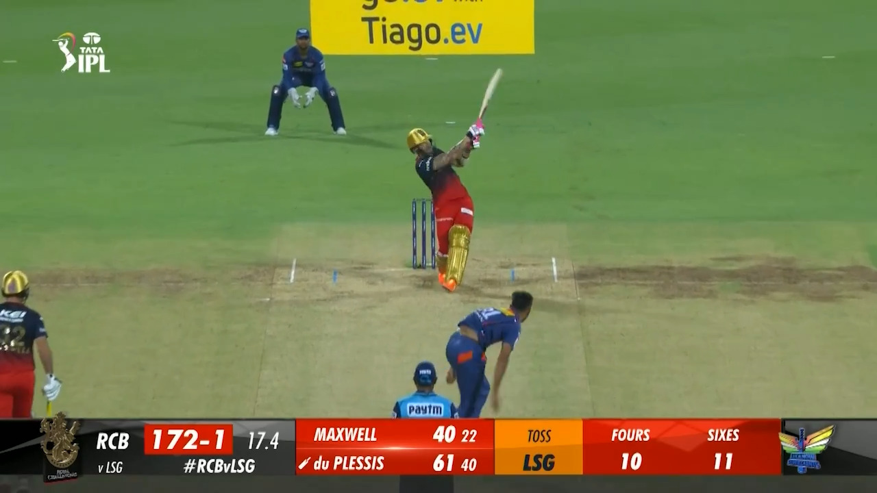 M15: RCB vs LSG – Faf Du Plessis Six