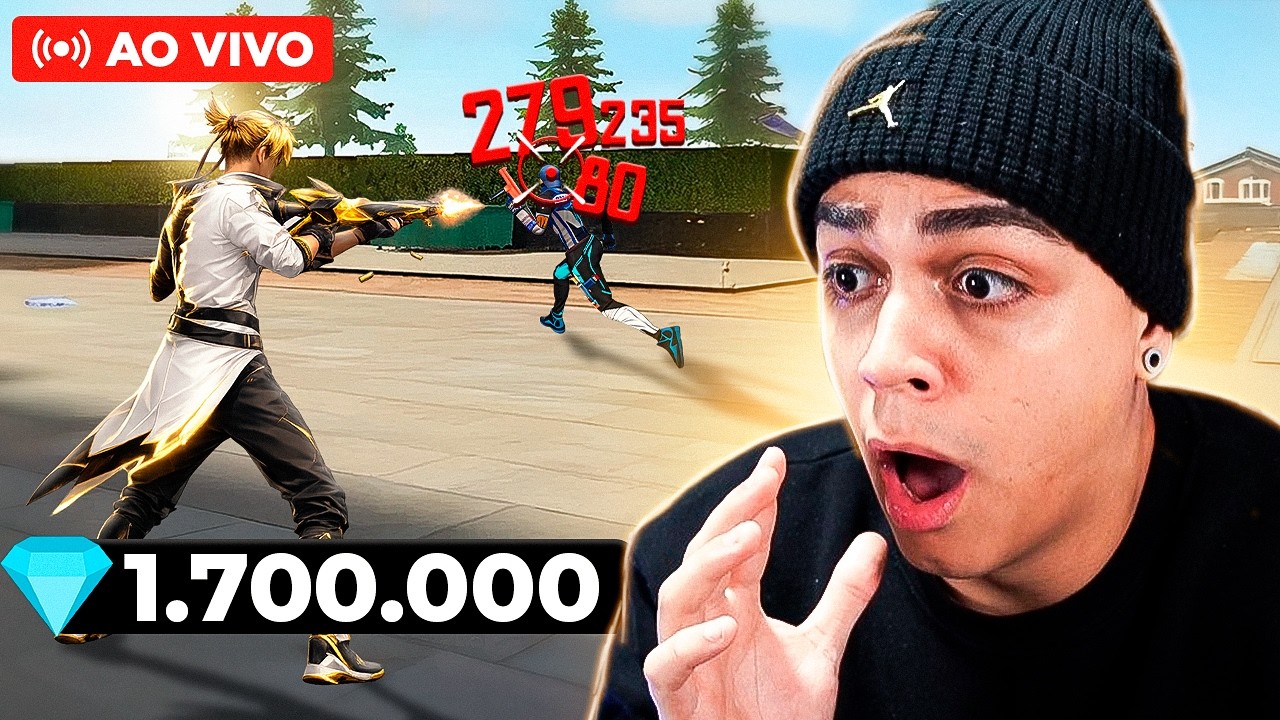 ๐ A SKIN MAIS CARA DO FF!! ๐ FREE FIRE AO VIVO ๐ FREITAS ON