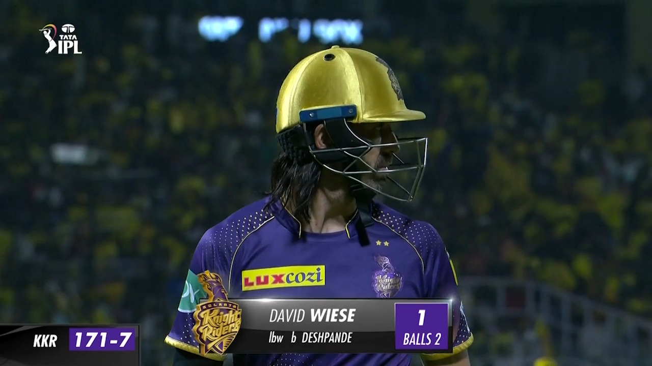 M33: KKR vs CSK – David Wiese Wicket