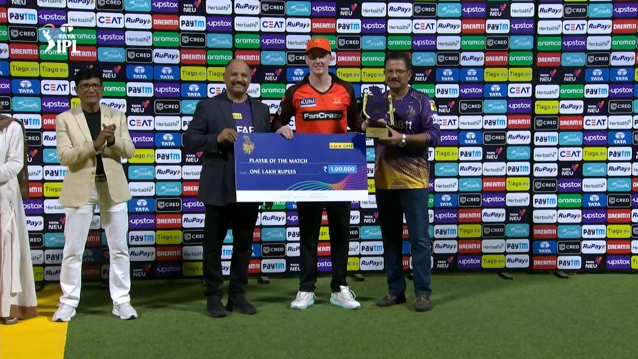 M19: KKR vs SRH – Man of the Match – Harry Brook