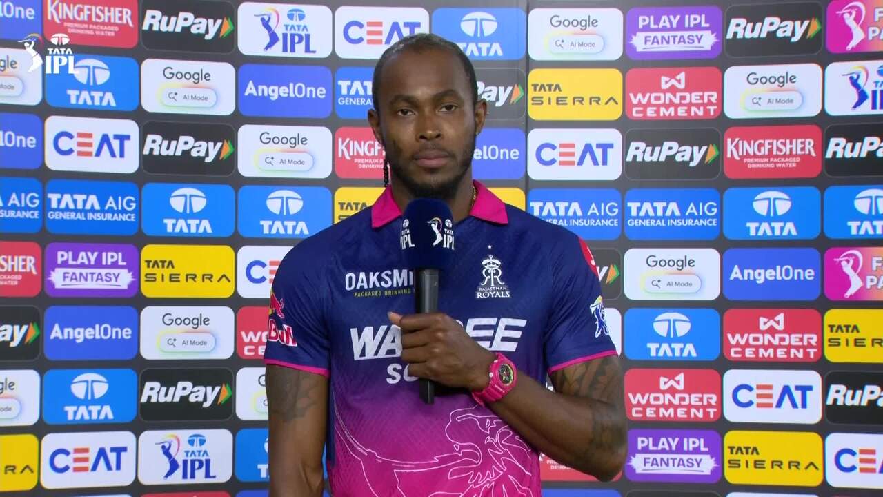 IPL 2026 M09: GT vs RR - Jofra Archer Interview background