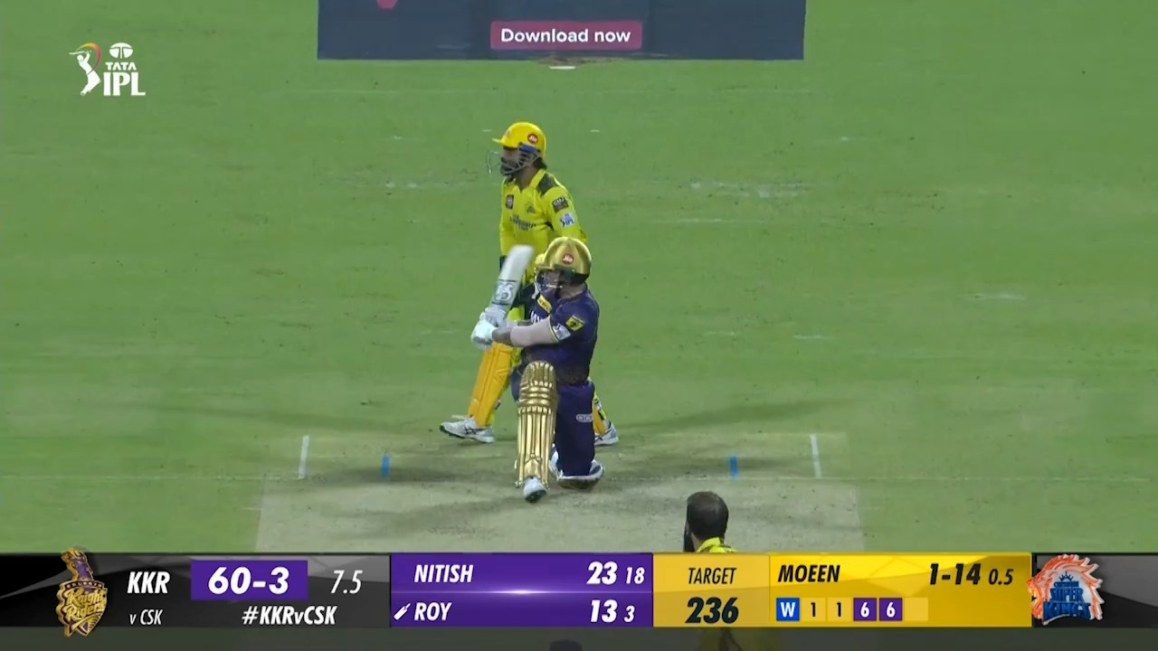 M33: KKR vs CSK – Jason Roy Six