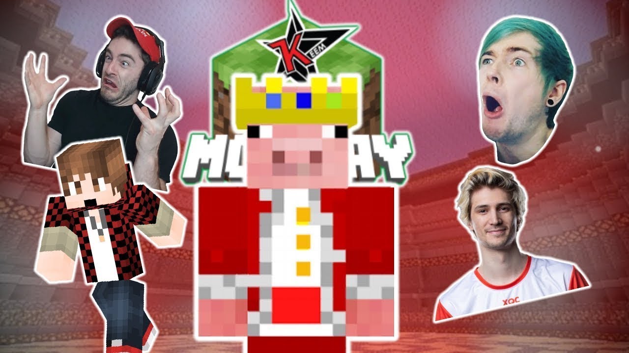 YouTubers React to Technoblade Dominating Minecraft Monday TNT Run The 6 Winstreak background